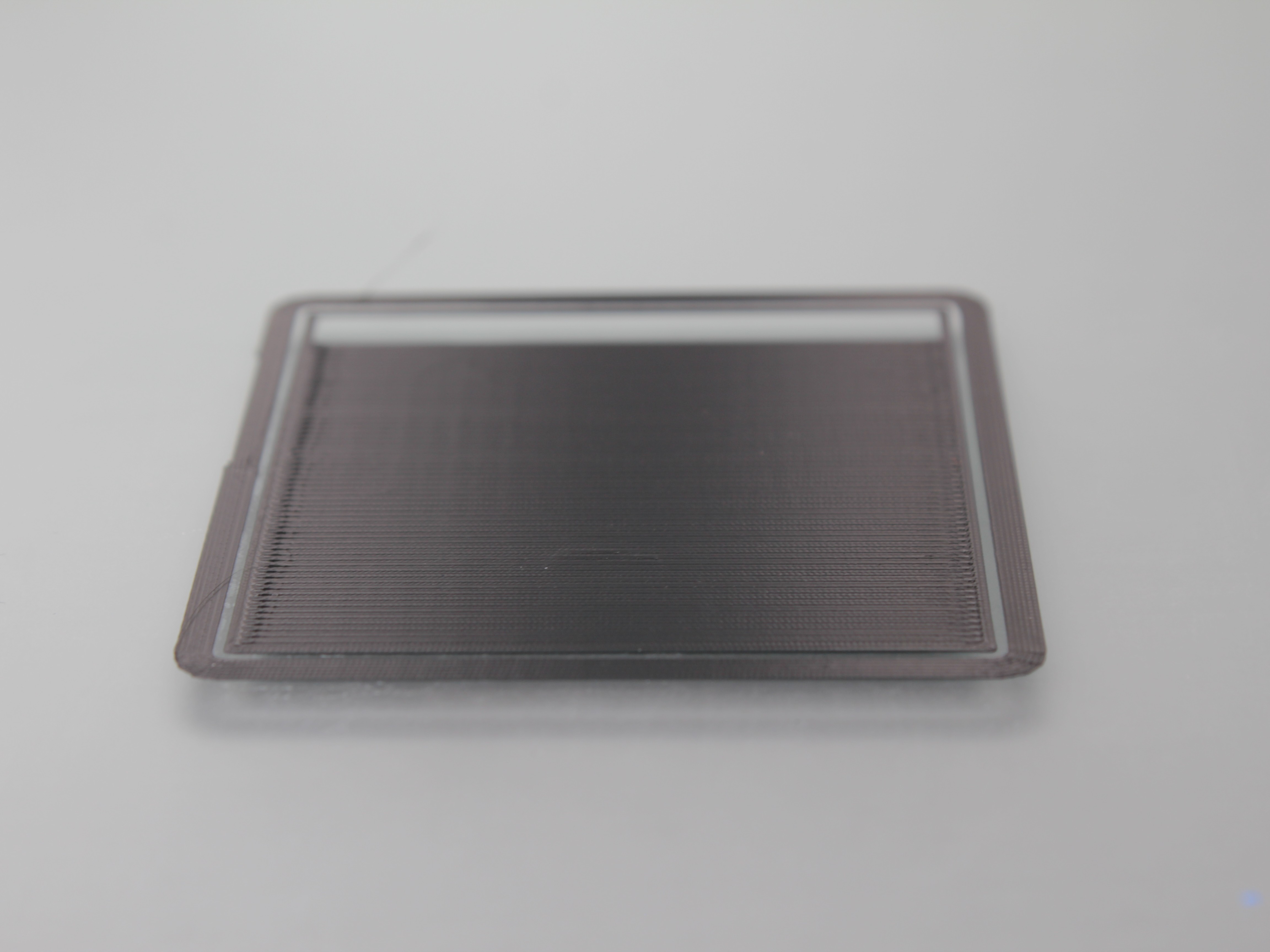 First layer at optimal height - lines touch and bond without crushing into wavy surface