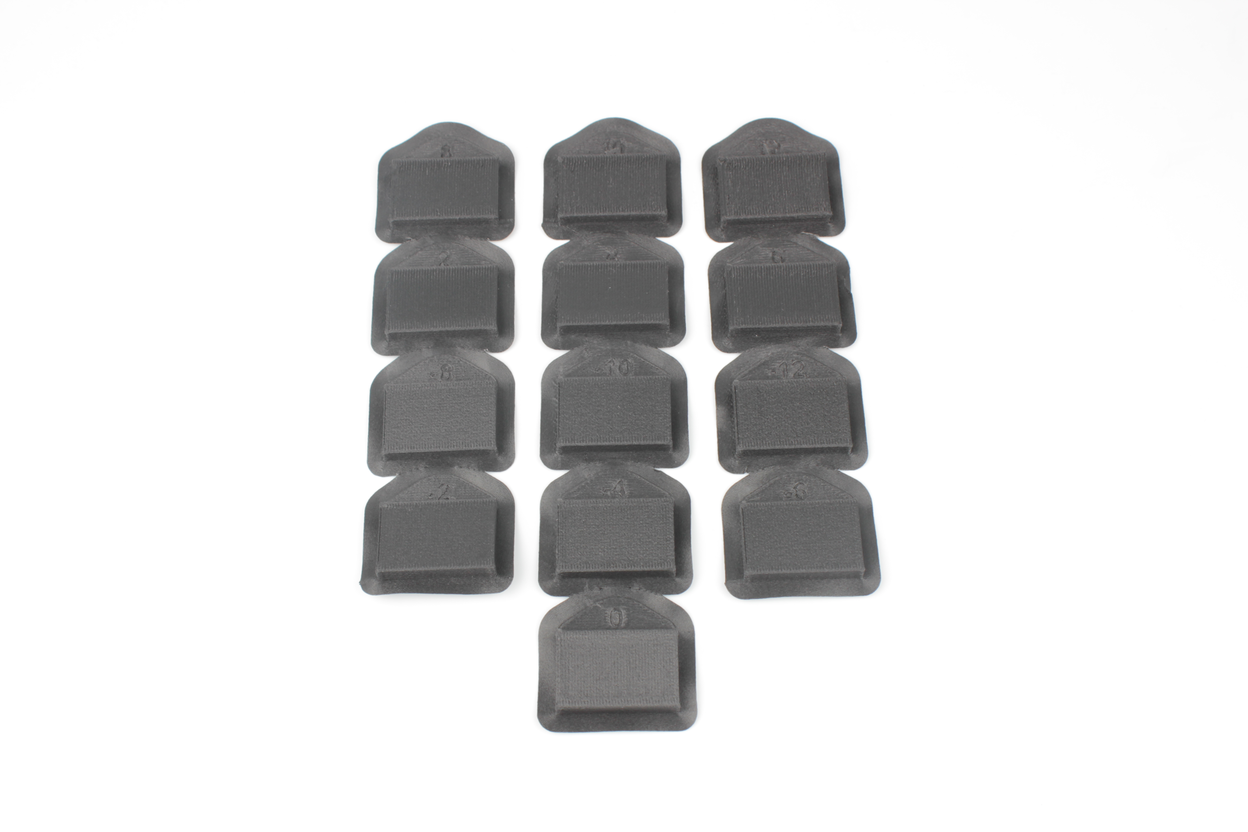 Calibration print surface used to inspect print artifacts