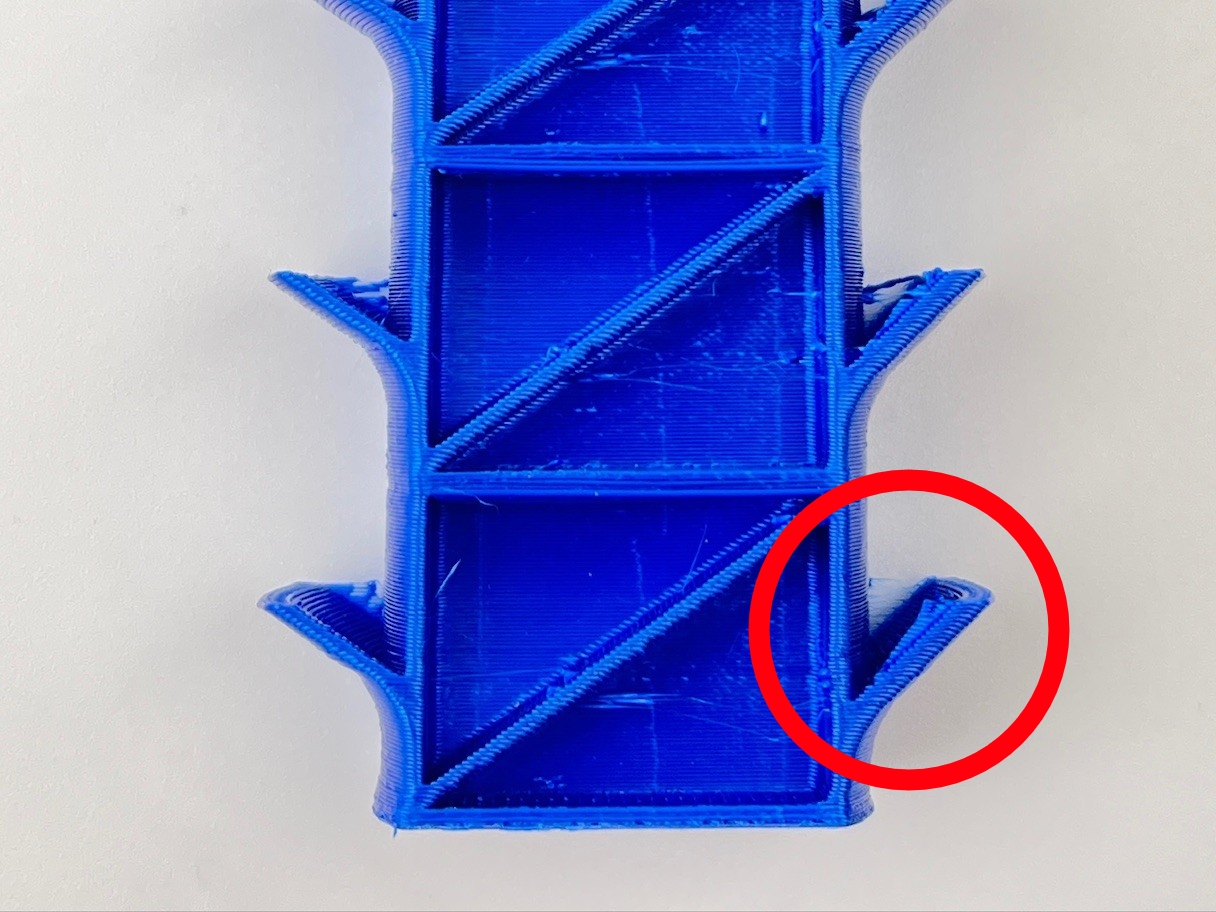 Temperature tower section showing material response