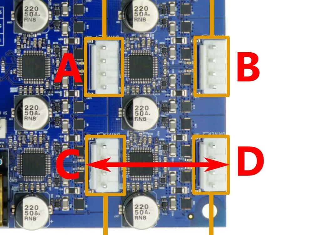 Diagram – tool motor driver swap: ports c and d exchanged