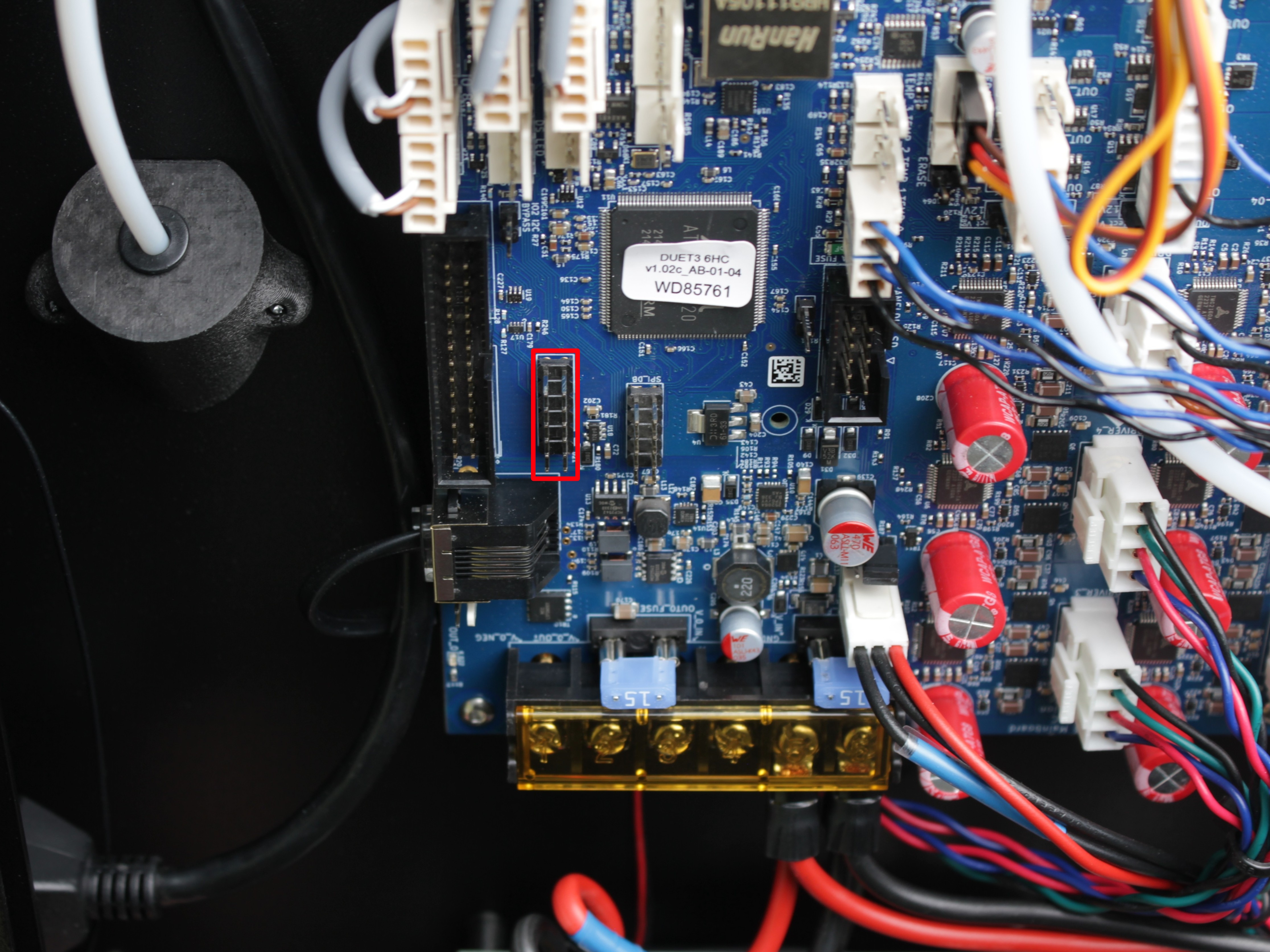 Control board near Ethernet port - WiFi socket empty