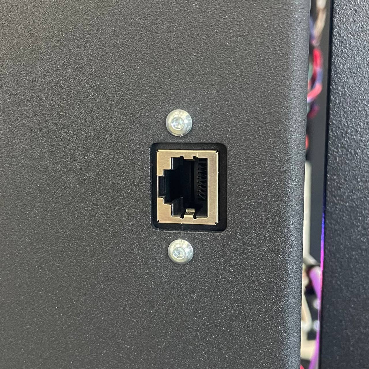 Ethernet cable connection to printer