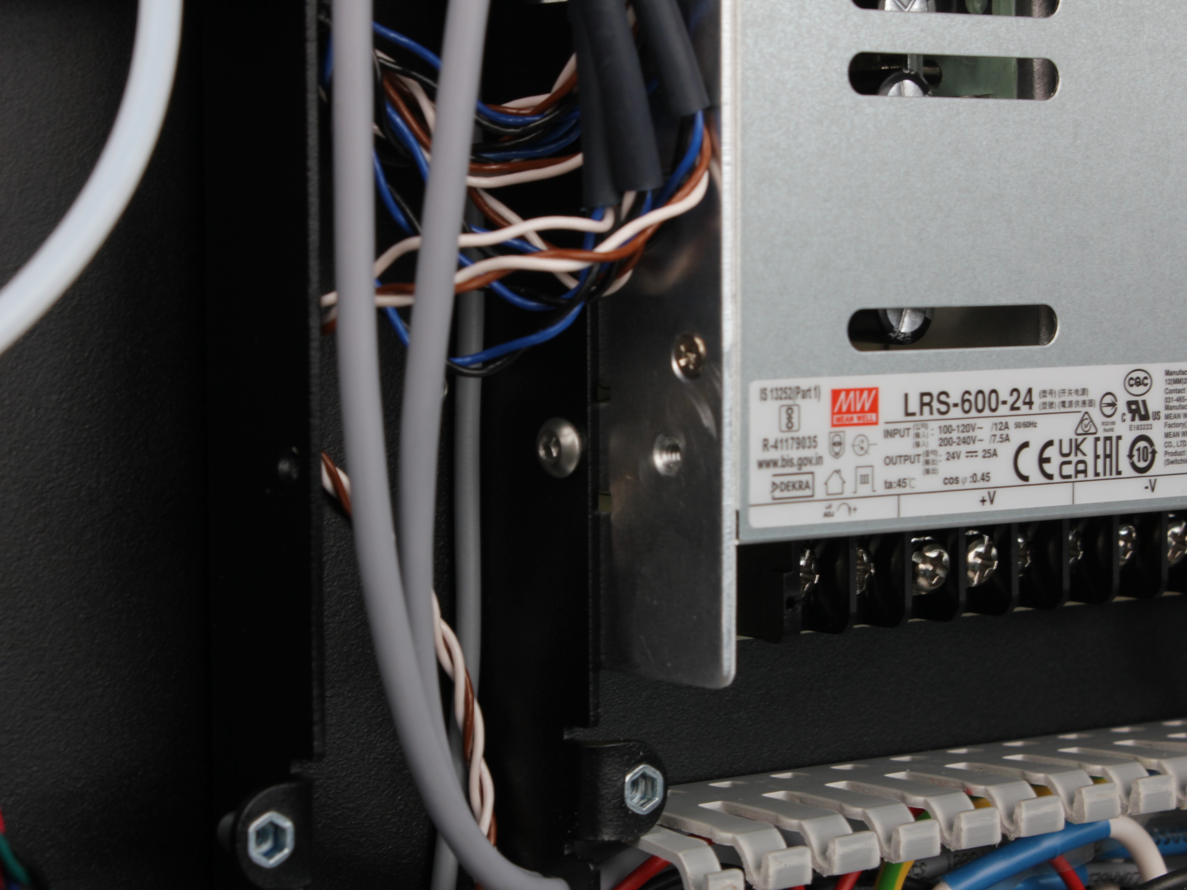 Lower left mounting screw on new PSU, secured