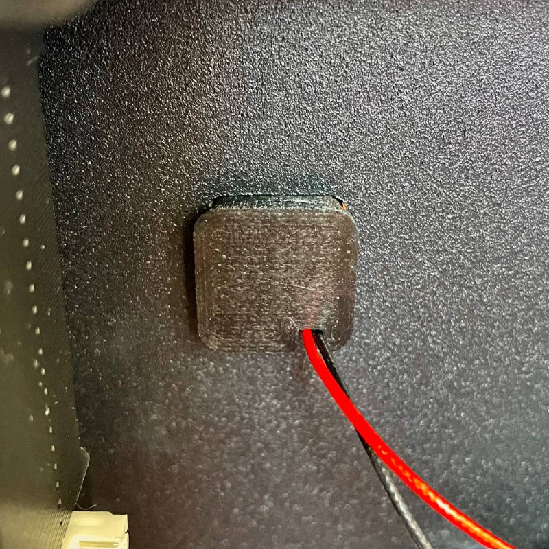 Aligning the new printed sensor holder with the chassis hole