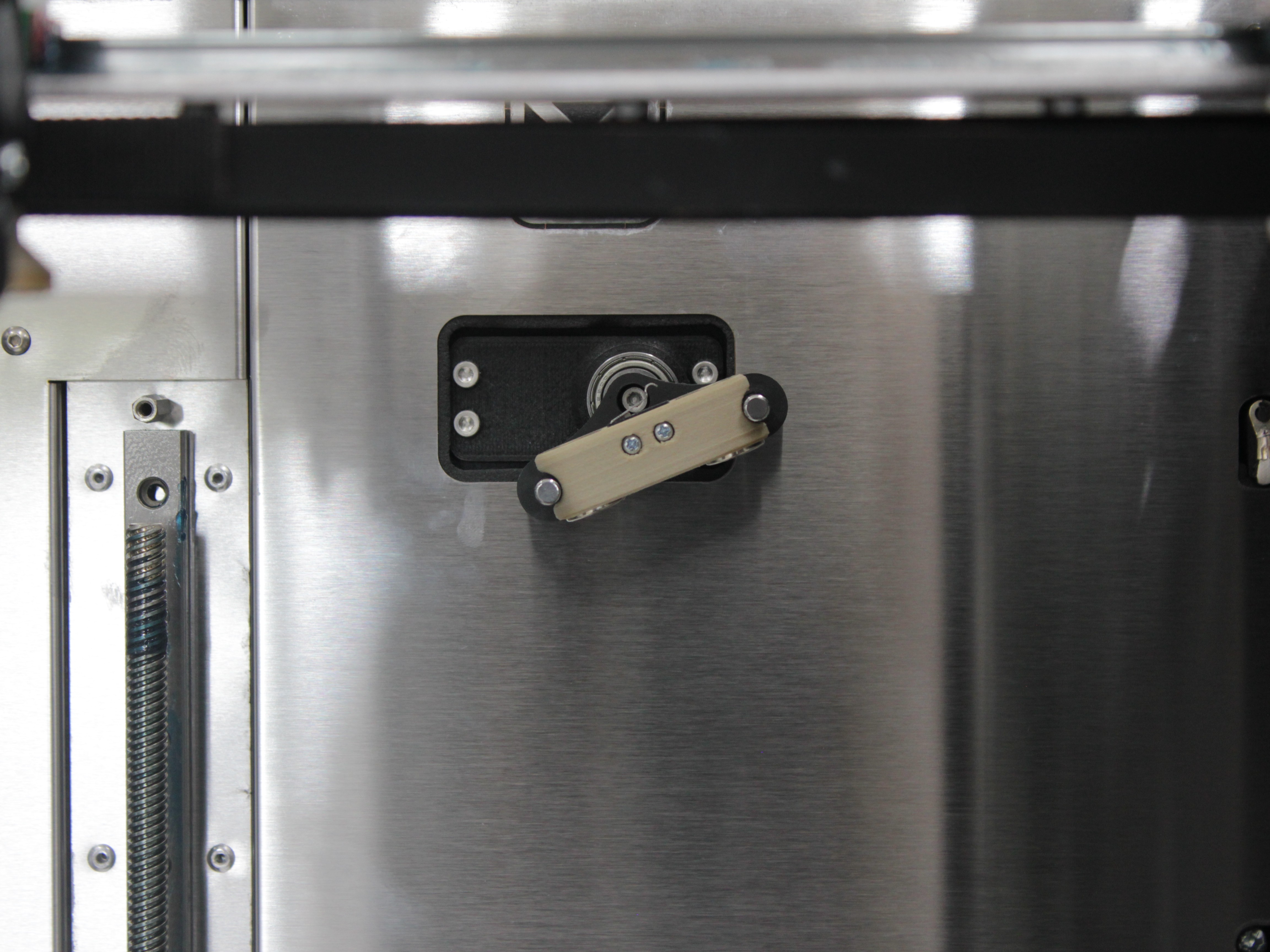 Z-Probe in dock with magnets facing down and lever facing up