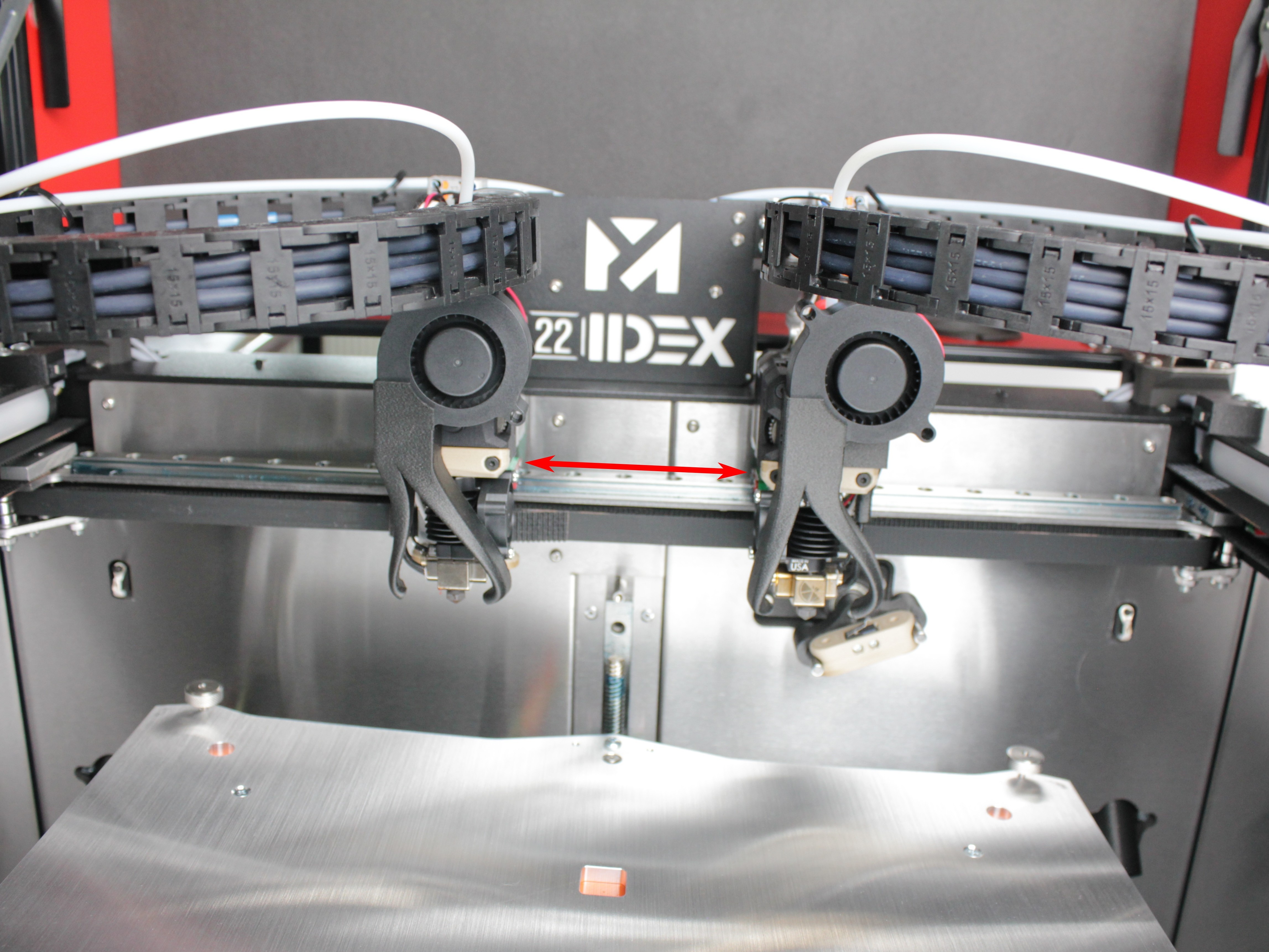 Toolhead sliding smoothly along the X-axis rail after tool belt tensioning