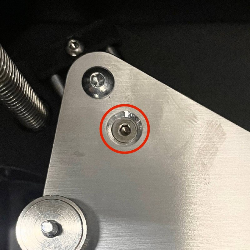 Front left bed mounting screw location