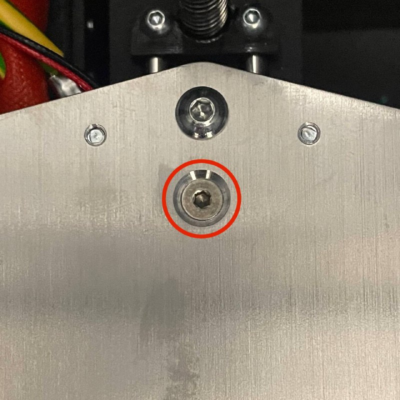 Rear center bed mounting screw location