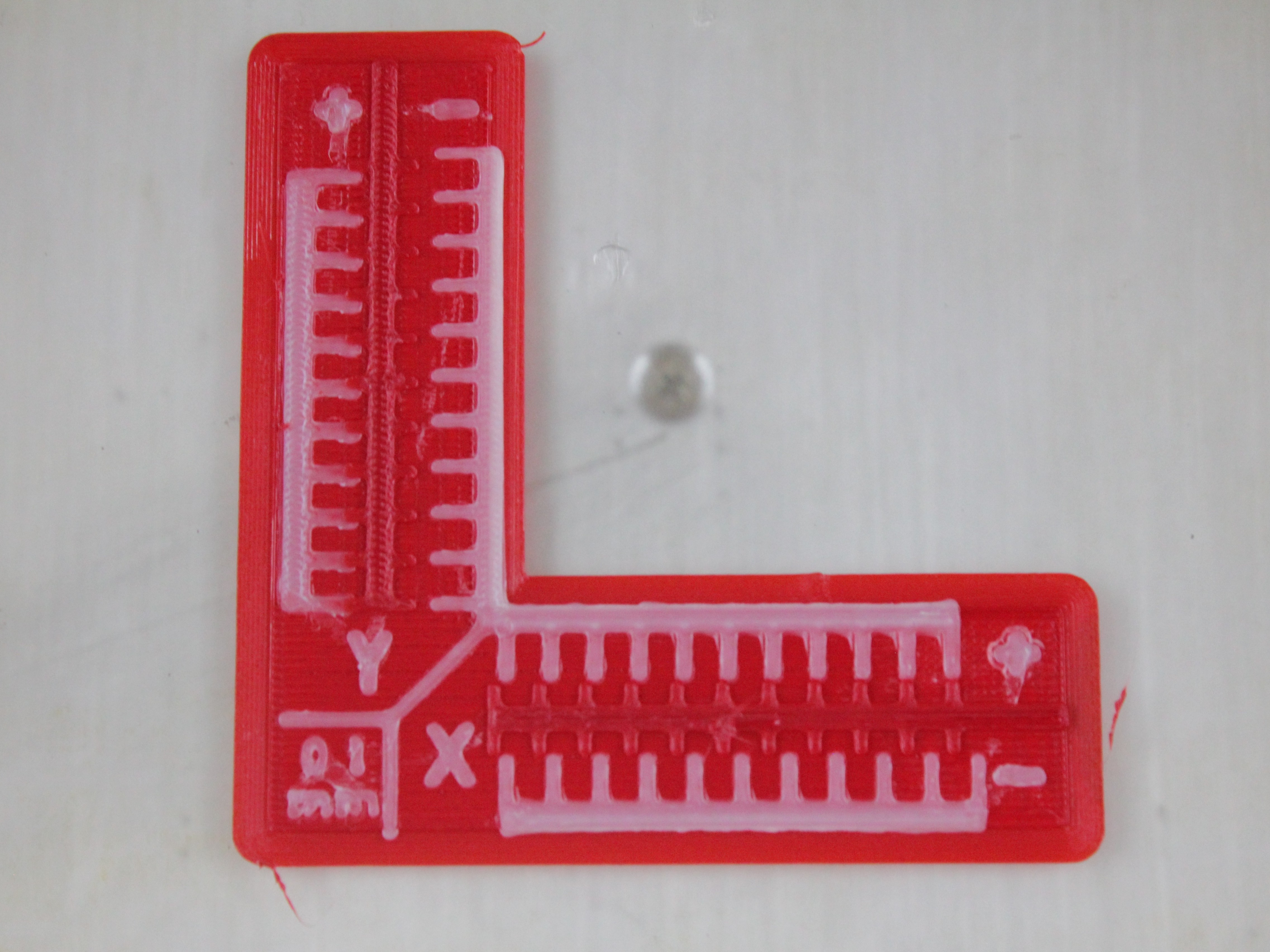 Line pattern test print - alternating T0 and T1 line groups