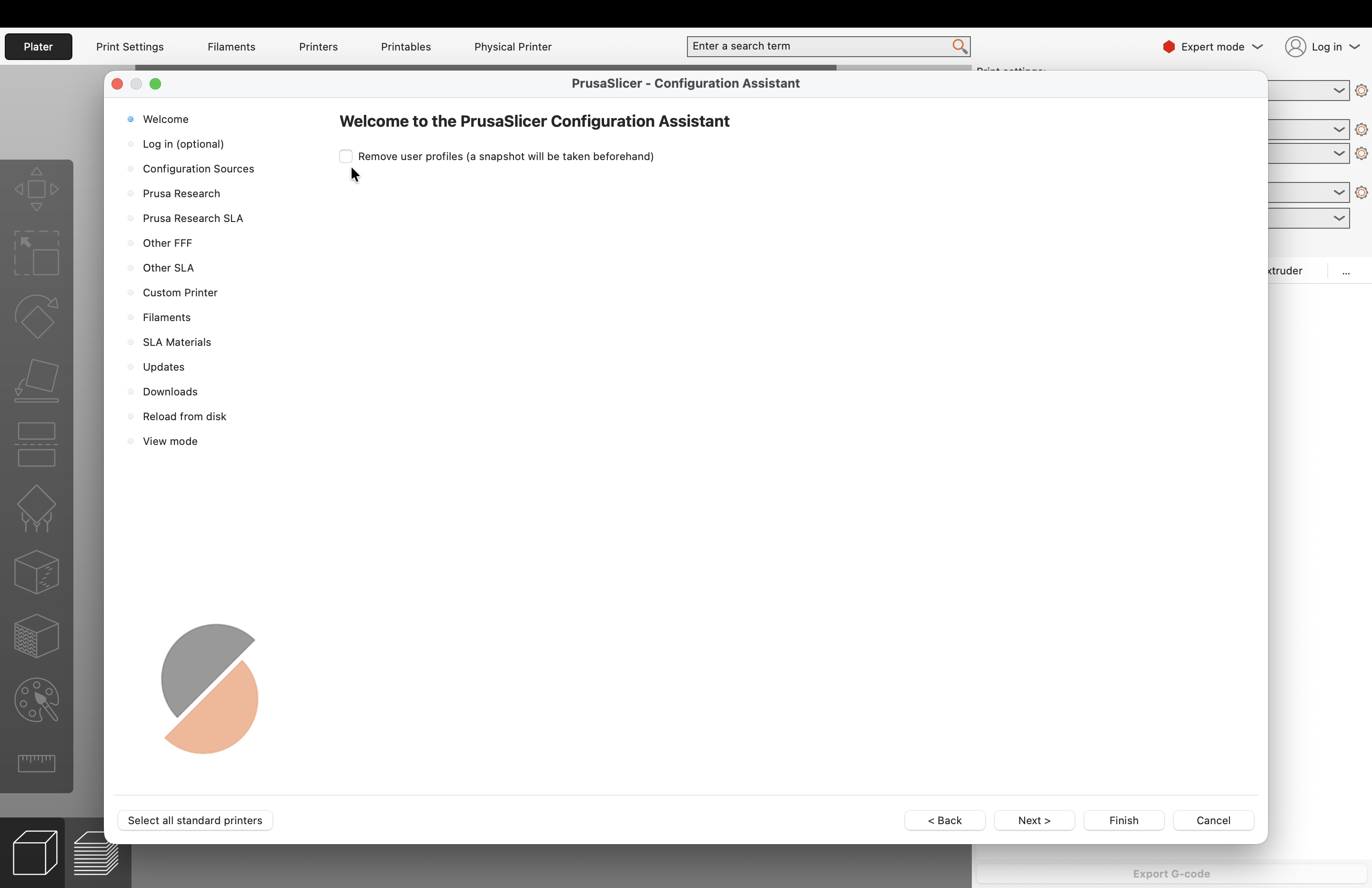 Configuration menu dropdown showing Configuration Assistant / Configuration Wizard menu item