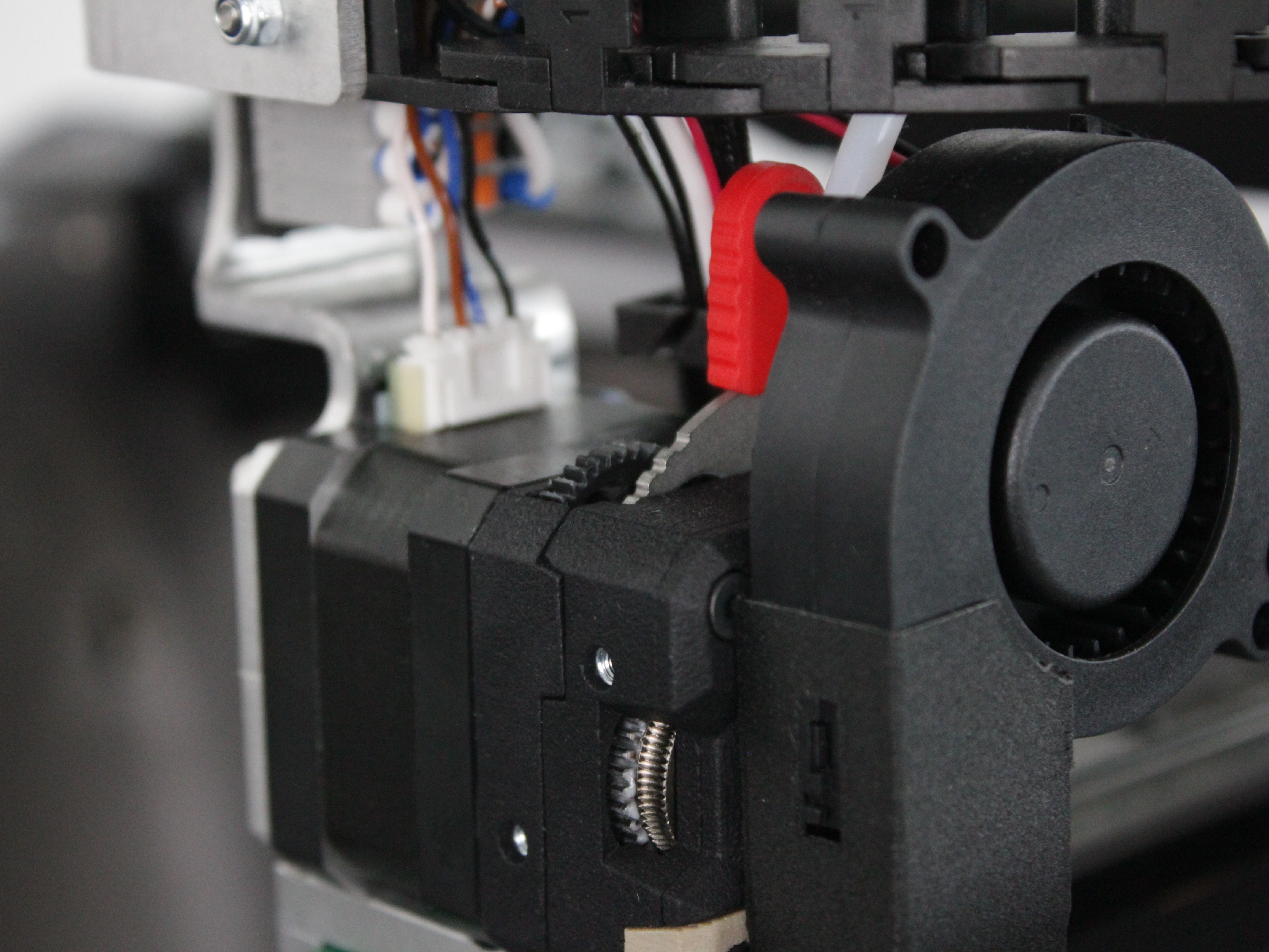 Extruder lever in position 3 for semi-flexible materials (95A)