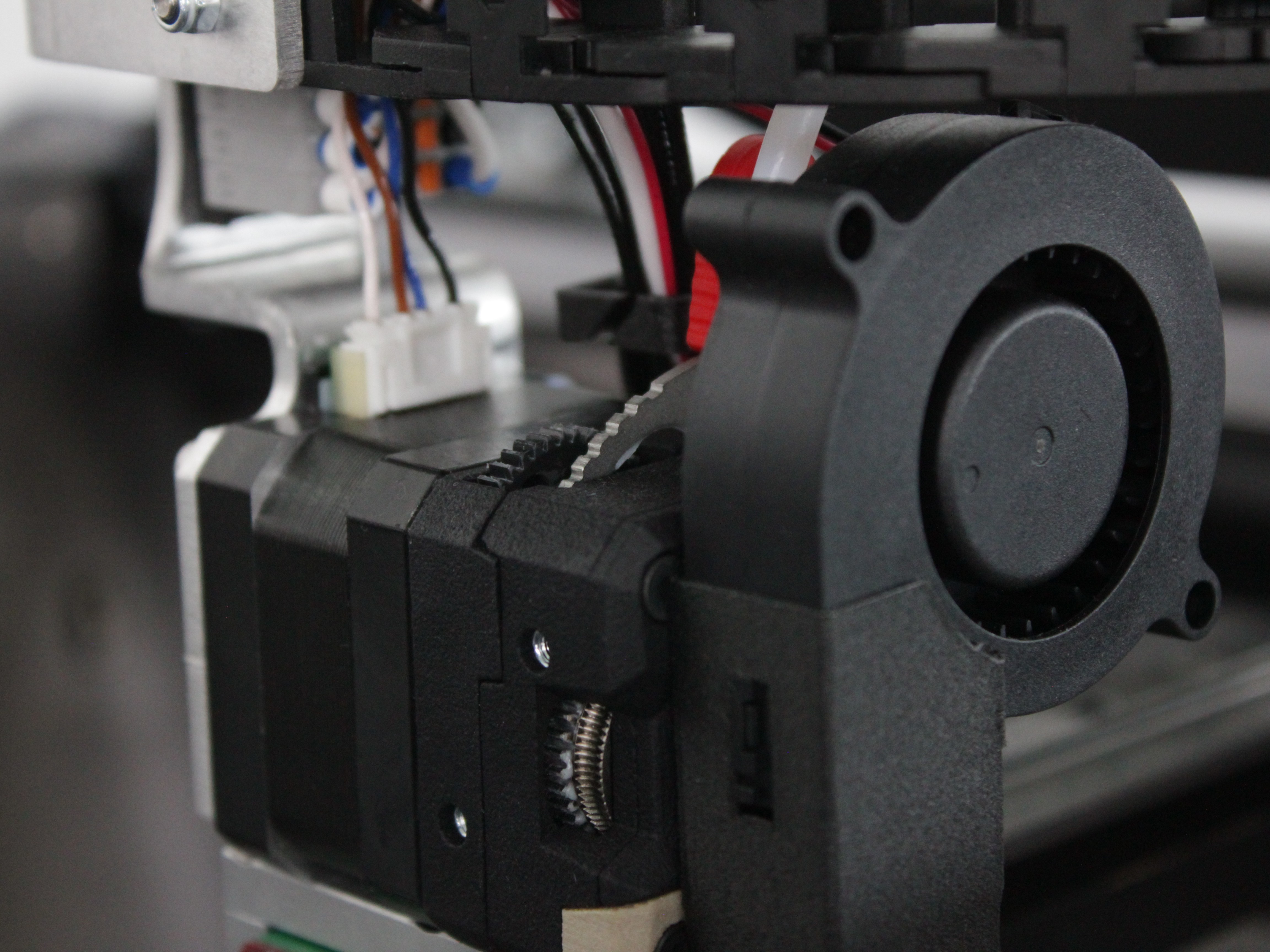Extruder lever in position 5 for very soft materials (60A-85A)