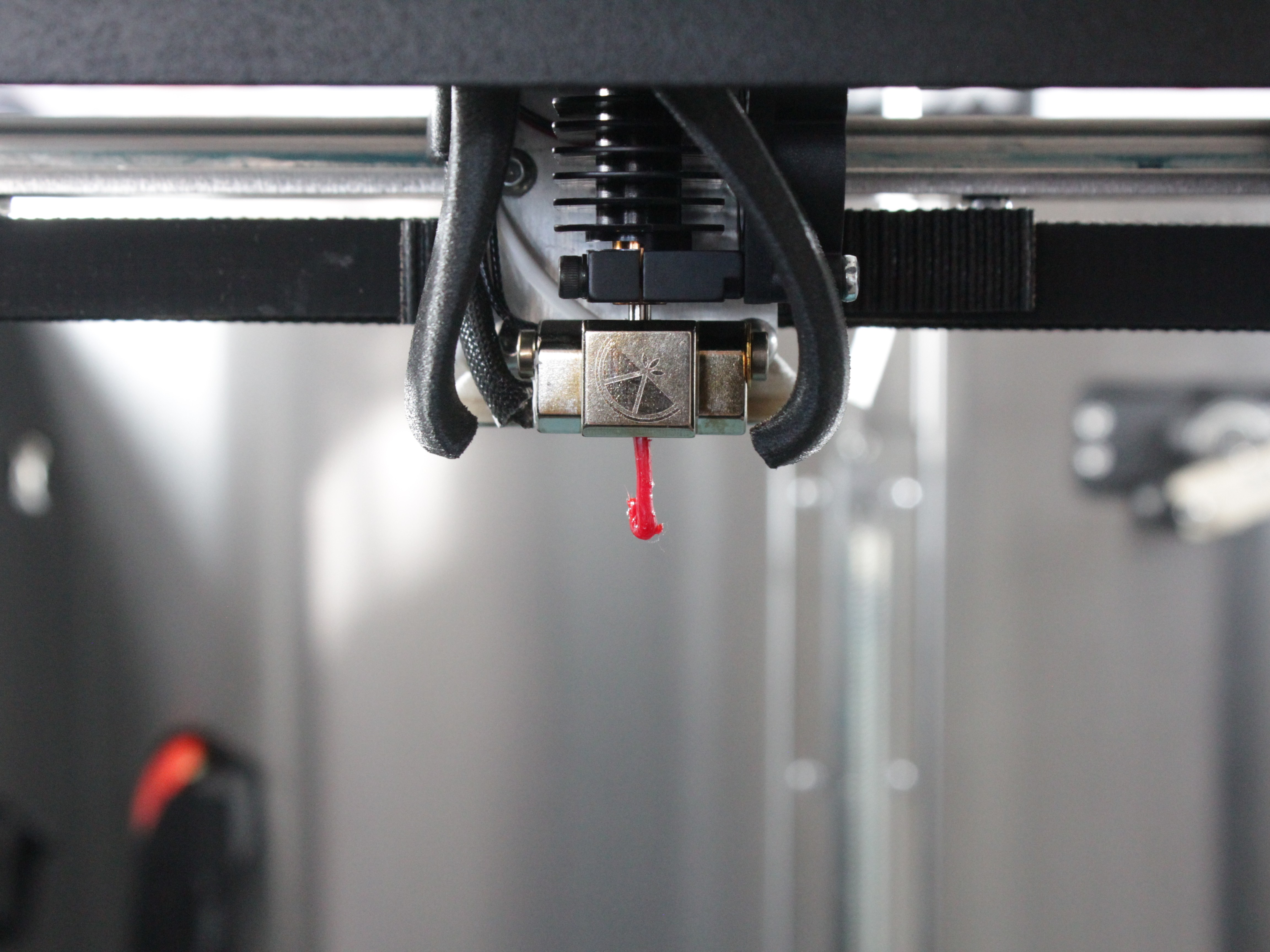 Testing extrusion with nozzle removed