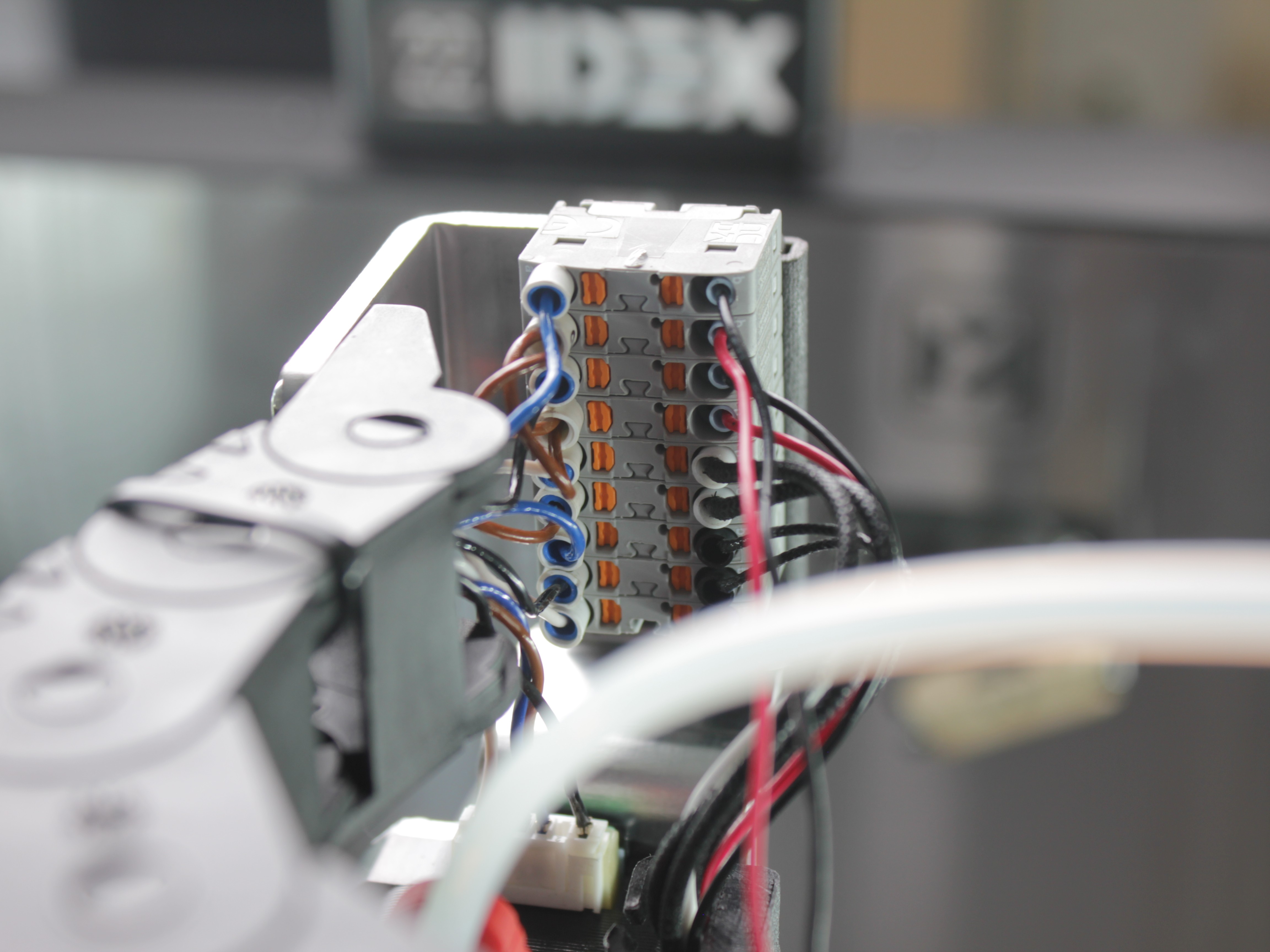 Printer hardware close-up for troubleshooting