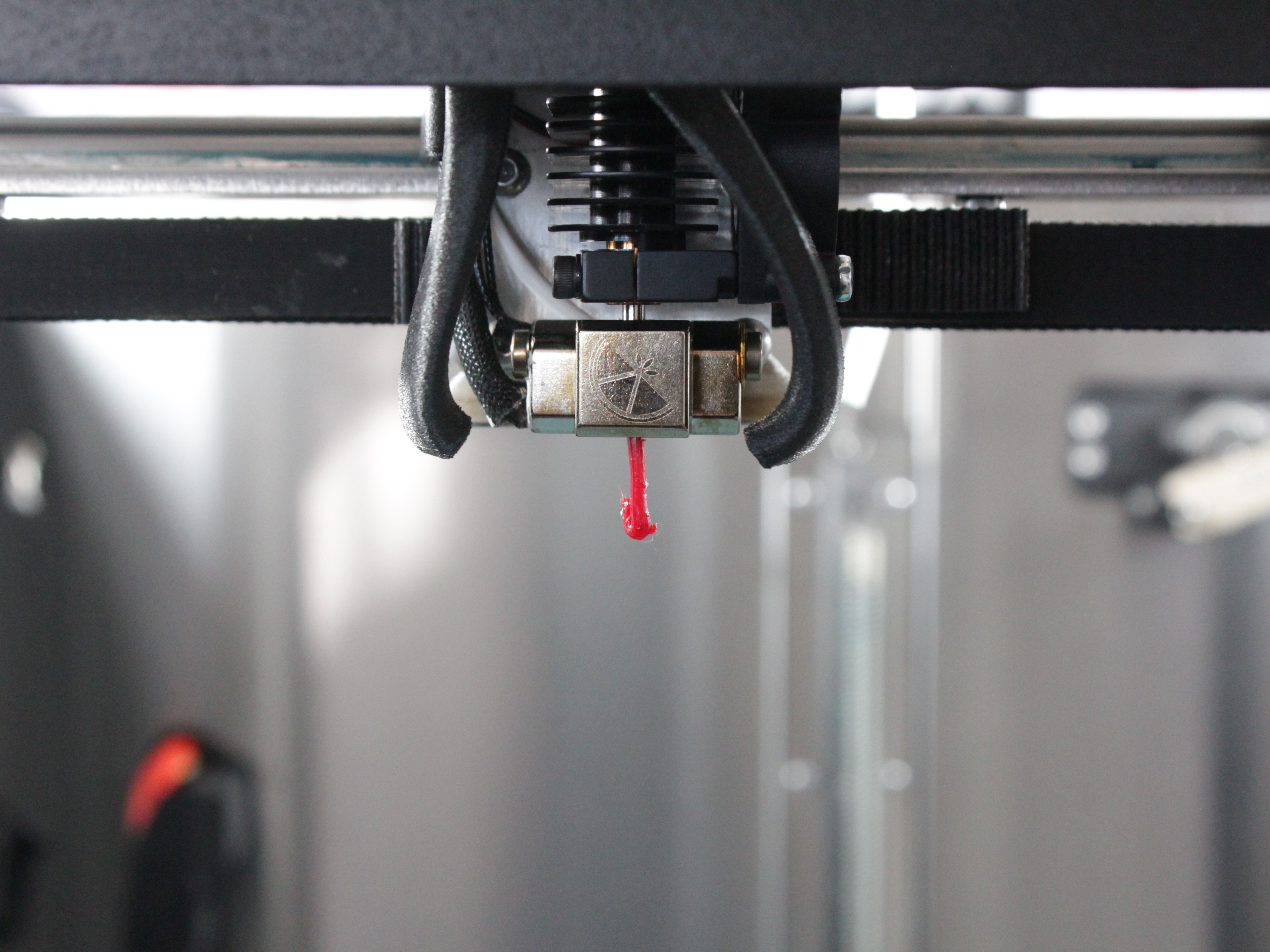 Plastic extruding from heater block without nozzle installed
