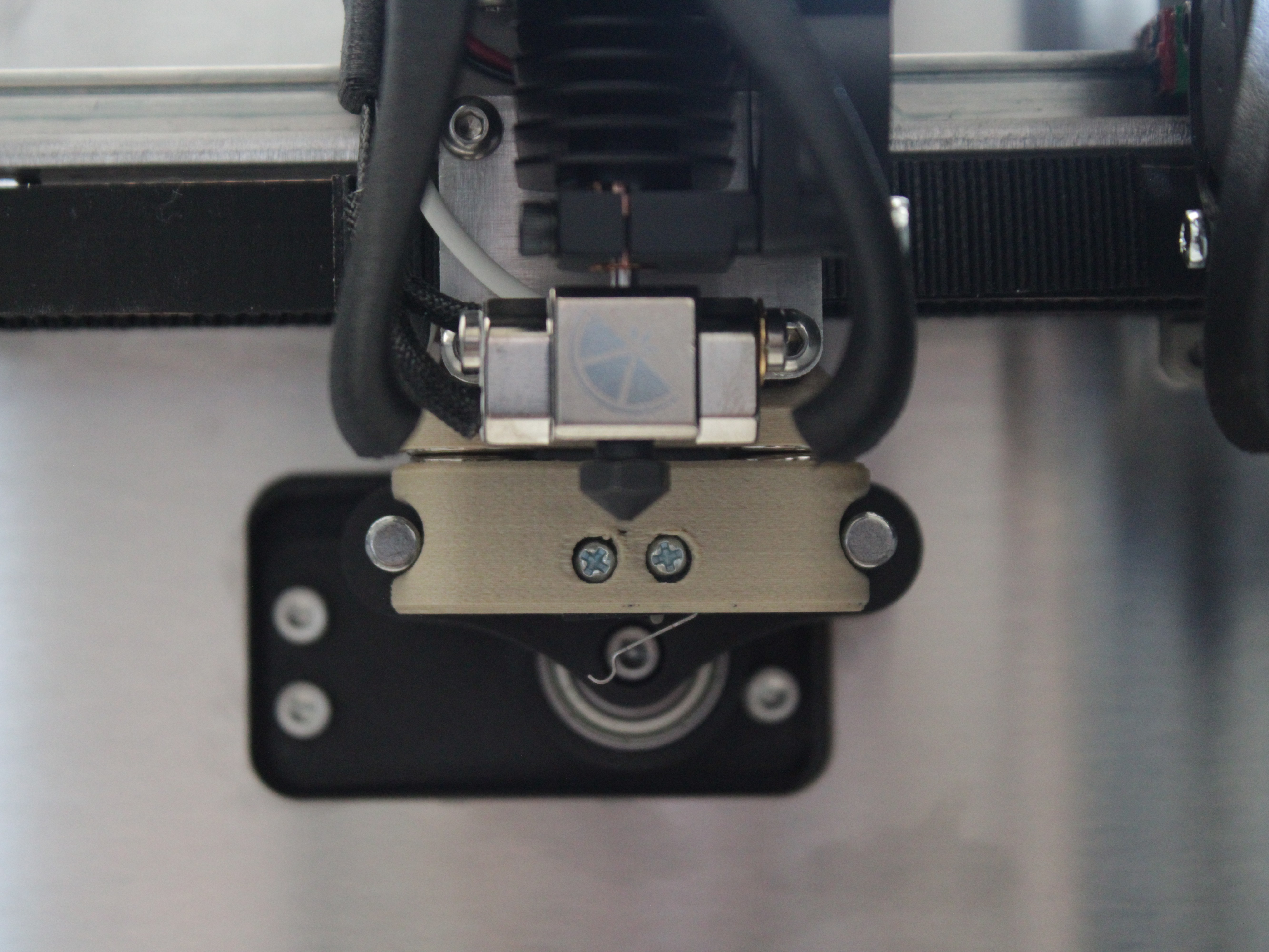 During servo height setup – probe in dock with magnets facing up