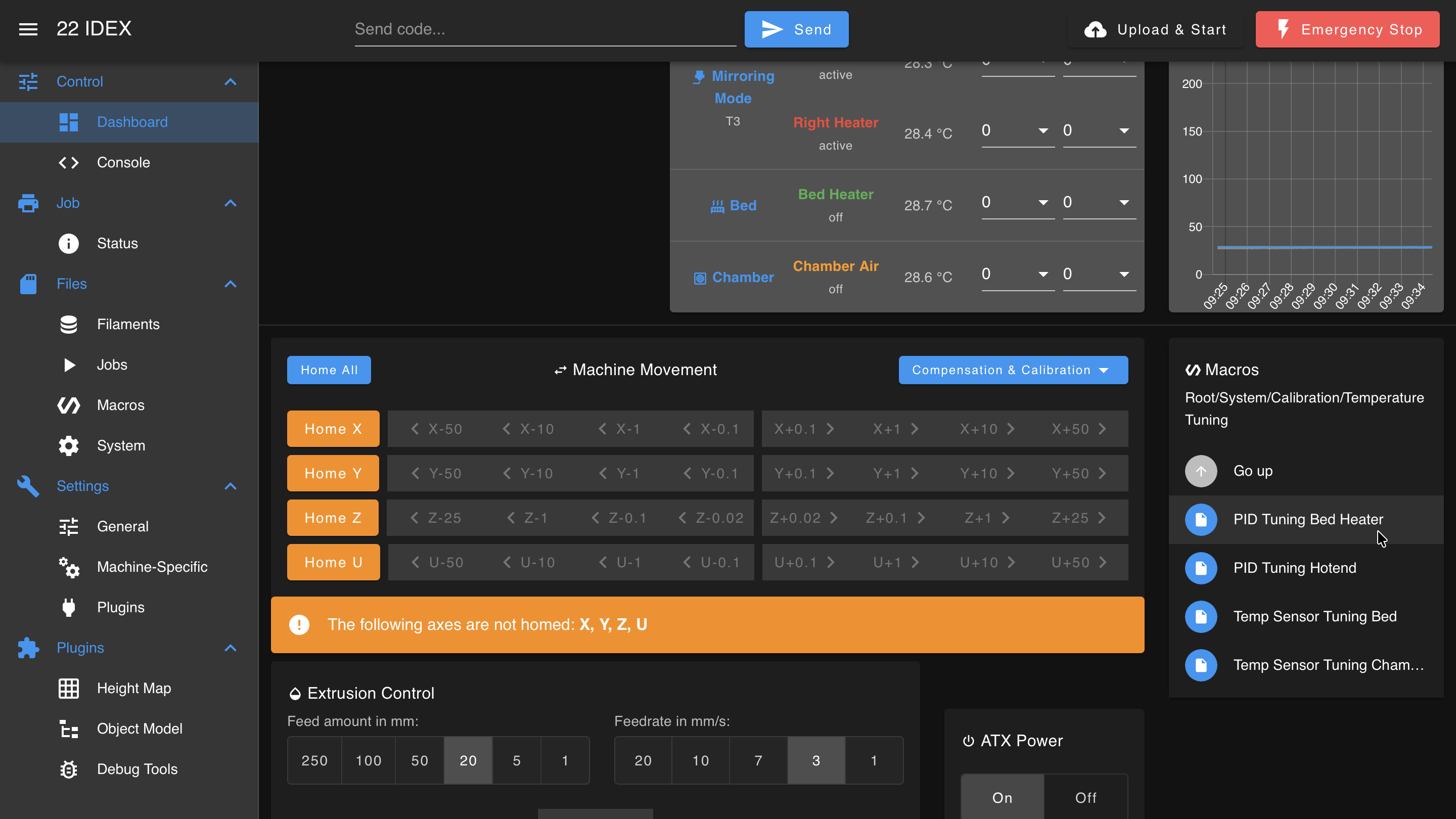 Web Interface showing Temperature Tuning macros location