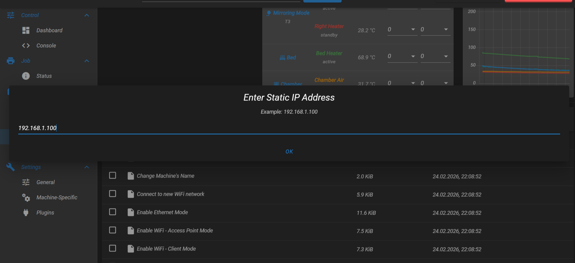Enter custom IP address dialog