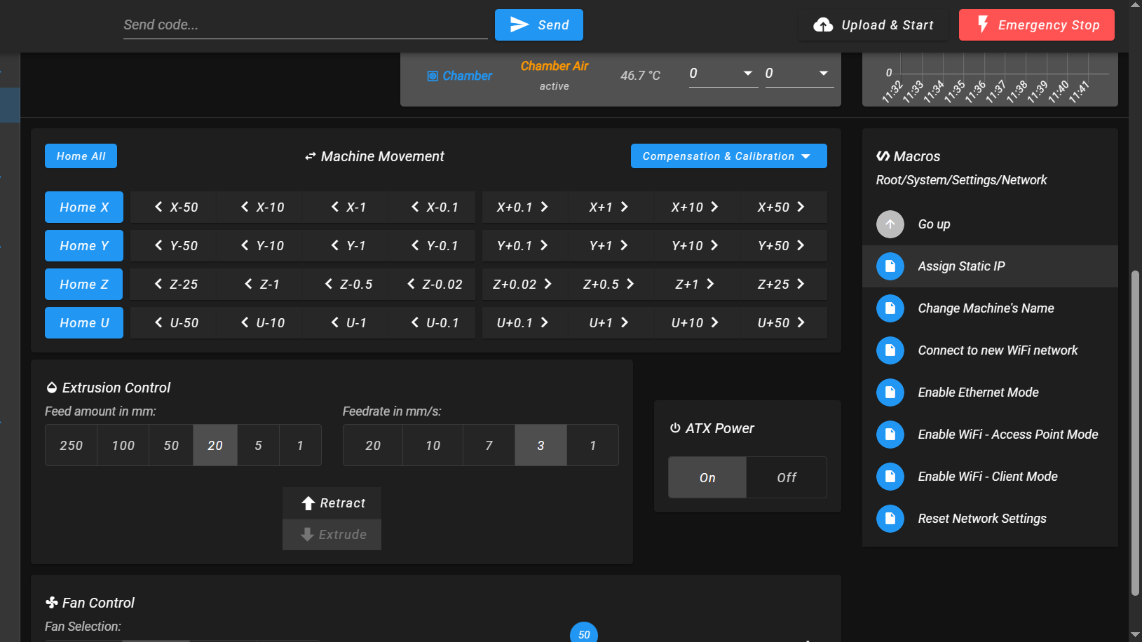 Web Interface showing navigation path to Assign Static IP macro